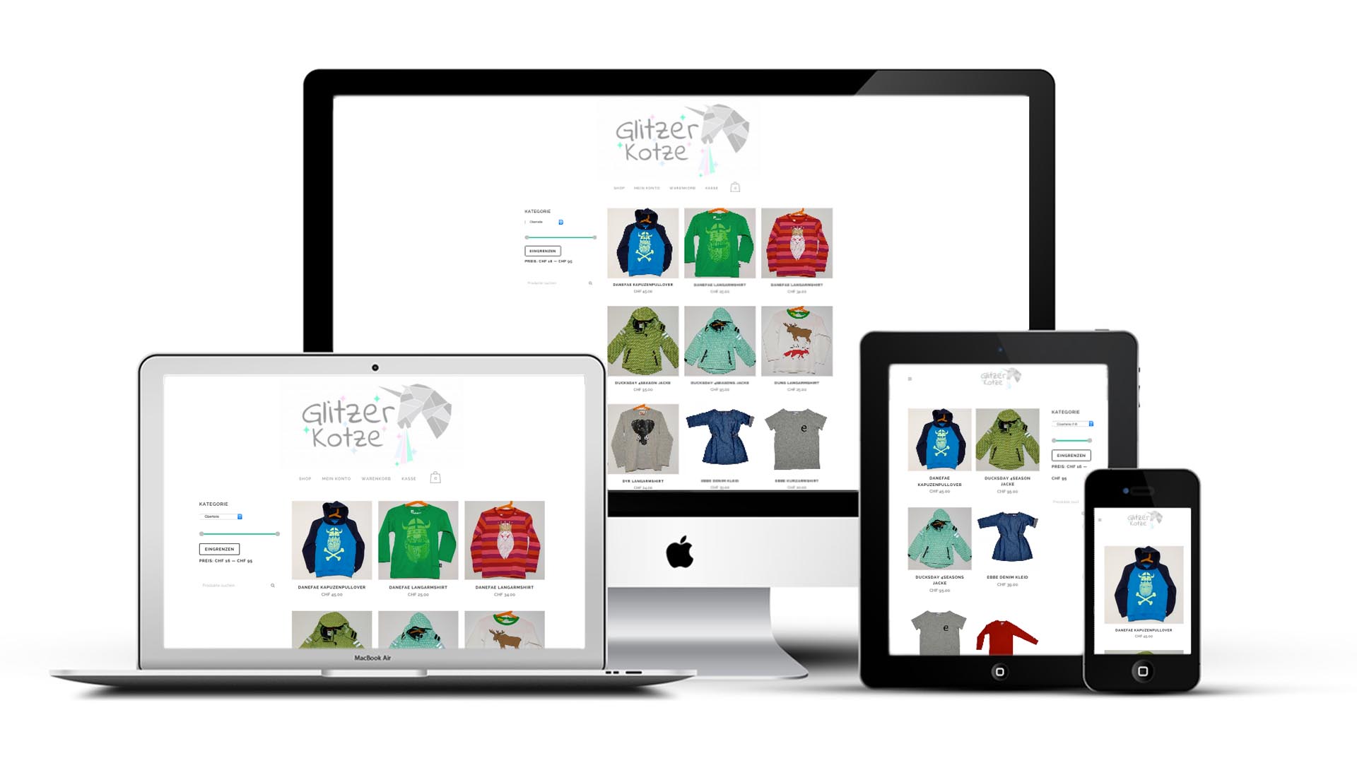 responsiv Webshop GlitzerKotze